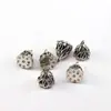 Colgante Pequeño de Flor de Loto de Plata Xizang de Aleación, Pulsera Tejida Hecha a Mano, Accesorios para Ropa y Zapatos DIY de Flor de Loto