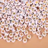 Cuentas de Letras Inglesas Estampado en Caliente para Manualidades Niños Educación Temprana Joyería Cuentas Sueltas Pulseras Tejidas a Mano Accesorios para Collares