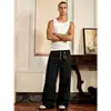 Tamanho europeu [roupas masculinas para vendas transfronteiriças] Calça jeans preta masculina sem elasticidade para o outono