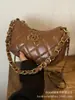 Bolsas Outono e Inverno 2024 Nova Moda Bolsas Femininas Corrente Acolchoada Crossbody Bolsa Sela Textura Versátil Bolsa de Ombro Bolsa Feminina