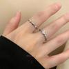 Outono Gentil ~ Amor Zircon Borboleta Anel Feminino Nicho Design Sentido Avançado Anel de Dedo Moda Anel Personalizado