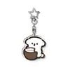 Serie Amigo Bueno Cachorro de Coco Gatito Novia Pareja Colgante de Dibujos Animados Llavero Lindo Bolsa de Regalo