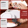 Melamina Restaurante Chinês Estilo Hong Kong Louça Pratos Retrô Plástico Imitação de Porcelana Pratos com Impressão de Logotipo