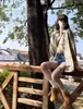 Chamarra Camisa Cuadros Amarillos para Mujer, Primavera y Otoño 2025, Talla Petite, Top de Manga Larga para Mujeres Petite