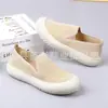 Zapatos Perezosos de Suela Blanda para Estudiantes Mujeres, Zapatos de Pescador Transpirables de Suela Gruesa y Aromáticos, Zapatos de Lona Cómodos y Casuales para Mujeres