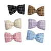 Acessórios de Laço Prontos com Enchimento de Algodão Almofada Xadrez Nó Acessórios de Cabelo Grampos de Cabelo Sapatos e Meias Roupas de Outono e Inverno Acessórios para Joias DIY
