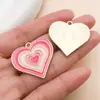 Día de San Valentín Corazón Forma Flor de Rosa Goteo Aceite Aleación Colgante DIY Pulsera Collar Llavero Pendiente Joyería Accesorios