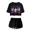 Kuromi Kuromi Anime Ombligo Manga Curta Camiseta Shorts Conjunto Segunda Dimensão Periférico Doce Estilo Japonês Fofo
