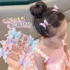 2025 Nuevo para Niñas Verano Fresco Perla Transparente Mariposa Peine Invisible Gadget Práctico Extractor de Mechones Sueltos para Frente y Parte Posterior de la Cabeza Clip