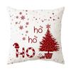 Funda de almohada con estampado de combinación roja y decoración navideña novedosa y popular transfronteriza, regalo de cintura personalizado, venta al por mayor