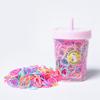 Estilo Coreano Celebridad de Internet Taza de Té de Leche Desechable Color Nuevo Cuerda para el Cabello de Tendón de Goma Pequeño Anillo para el Cabello de Alta Elasticidad Atar Trenza Pequeña