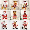 Colgante de muñeco de Santa Claus transfronterizo DIY Muñeco de nieve de tela Muñeco para decoración de árbol de Navidad Colgante de muñeco