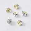 Pedrería sin base de Cristal K9, Pedrería Cuadrada con forma de Huevo de Paloma para Uñas, Accesorios para Uñas, Bolas de Pedrería para Uñas, Anillos Plateados