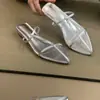 Primer encuentro: Sandalias de Diseño Nicho para Mujer, Verano 2026 Estilo Francés, Gama Alta, Extremadamente Minimalistas, Tacones Bajos de Tira Fina Únicos