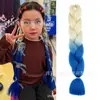 Fibra química de tres colores, cuatro colores, cinco colores, degradado, seda de alta temperatura, trenza grande, trenza jumbo, trenza burbuja, material para trenzas de cabello