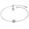 Amazon Transfronterizo Nueva Moda Pulsera de Cadena Fina con un Solo Diamante de Zirconia Pulsera de Piedra de Nacimiento Joyería Regalo de Cumpleaños para Niña