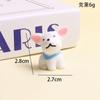 Lindo cachorro tridimensional de dibujos animados, accesorios de resina para bricolaje, llavero colgante para coche, pequeños adornos, materiales decorativos.