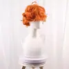 Belif Cos Styling, Cabelo Cacheado Laranja, Peruca Jovem Top Fofo, Peruca Curta