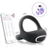 Nuevo anillo para el pene triangular eléctrico masajeador de escroto, anillo para el pene recargable por USB, masturbador masculino para retrasar la eyaculación