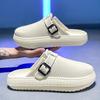 Pantuflas de Dedo Cruzado para Hombre, Calzado de Verano para Exterior, Pantuflas Antideslizantes, Medias Zapatillas sin Talón para Adolescentes, Zapatos de Playa de Talla Grande