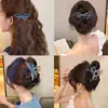 Pinza para el pelo con lazo de cereza estilo coreano para mujer 2025 Nuevo Clip de torsión de alta gama Pinza de tiburón para moño recogido Pasador de pelo