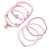 Pulsera Europea y Americana Transfronteriza para Niños Mariposa Fresa Cerámica Suave Cuentas de Arroz Pulsera de Cristal Traje Conjunto Mult piezas para Niñas Joyería de Mano