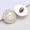 Botones Plásticos Electroplateados al por Mayor para Abrigos de Peluche y Camisas de Mujer, Botones Redondos de Perla Diamantada de Alta Gama Estilo Pequeño Fragancia