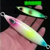 Tralha de pesca em alto mar isca artificial cinto luminoso chapa de ferro Isca marinha lantejoula Luya 200g peixe de chumbo chapa de ferro Arremesso da costa