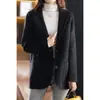 2026 Nuevo Abrigo de Lana Estilo Coreano Chaqueta Corta de Lana para Mujeres Petites Nueva Moda Otoño e Invierno Atuendo Delgado de Moda