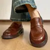 Versión de Piel de Oveja ~ Mocasines Retro de Piel Genuina sin Cordones para Mujer Estilo Británico Negro Versátiles de Tacón Bajo Zapatos Pequeños de Cuero Flats JK