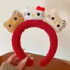 Diadema de Felpa con Estampado de Leopardo Rosa y Moño de Gatito para Mujer, Diadema Linda Versátil para Lavarse la Cara, Pasador, Tocado de Corona Alta