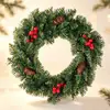 Especializado en Comercio Exterior, Coronas de Navidad Transfronterizas, Coronas de Hierba Verde Puntiaguda de PVC, Decoraciones Festivas Artificiales Ecológicas, Venta al por Mayor desde Fabricantes