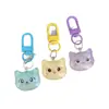 Chaveiro de Gatinho Transparente Colorido Fofo Desenho Animado Animal Pequeno de Rosto Redondo Pingente de Bolsa Chaveiro Gato Kt Sanrio