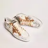 Nuevos Zapatos Deportivos Casuales de Moda Estilo Coreano Versátiles con Graffiti, Aumentadores Internos de Altura, Cuero Genuino Envejecido y Sucio para Mujer, Zapatos Sucios de Estrella para Hombre
