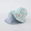 Chapéus de Pescador Reversíveis Dupla Face Atacado Infantil Novo Estampa Primavera e Verão Chapéus de Sol para Meninas ao Ar Livre Chapéus Bucket Comércio Exterior