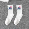 Calcetines deportivos de algodón blanco para hombre y mujer, calcetines largos de baloncesto, calcetines de verano para hombre hasta la mitad de la pantorrilla, comercio exterior transfronterizo, ins, venta al por mayor