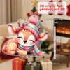 Caterpillar de Pimenta Fogo Natalina Transfronteiriça Decoração de Acrílico Pingente Pequeno Pingente de Árvore de Natal Fofo Mini Pingente