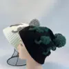 Nuevo y Lindo Gorro Tejido Jacquard de Gato Estilo Coreano para Mujer en Otoño e Invierno, Cálido y Versátil para Exteriores, Resistente al Frío, Dulce Gorro de Lana