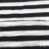 Tejido Jacquard Rayado Teñido en Hilo Moda para Hombres y Mujeres Vestido Ropa Casual Camiseta Top Holgado Tejido de Punto