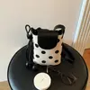 Bolso de Patchwork de Lunares de Diseño de Nicho para Mujer 2026 Nuevo Estilo Versátil para el Trabajo Hombro Cruzado