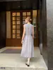 [Oferta Especial, Sin Devoluciones ni Cambios] Precio Original 186, Vestido sin Mangas con Lazos Simple y Elegante para Mujer, Verano 258729