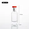 Atacado Transparente Fundo Grosso Ombro Oblíquo Frasco de Perfume Vidro Sub-Frasco Baioneta Pressão Spray Frasco de Perfume de Vidro Sofisticado