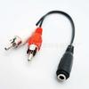 Cable Adaptador de Extensión de Gramófono de 3.5 Hembra a 2 RCA Doble Cabeza de Loto 3.5 Uno a Dos Tratamiento Preferencial para Grandes Cantidades