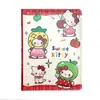 Cuaderno A5 Nuevo Estilo con Páginas a Color, Encuadernación en Piel, con Lindo Diseño de Frutas y Gatos, Planificador Estudiantil, Diario de Alto Valor