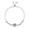 Prata Esterlina S925 Diamante Mosan Redondo Bolsa Estrela Lua Pulseira Pulseira de Luxo Leve de Alta Qualidade Joias Cruzadas Europeias e Americanas Atacado