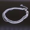 Accesorios europeos y americanos de pie caliente nuevo verano caliente Disparo en la calle cadena metálica multicapa cadena de cuentas tobillera de diamante brillante B2324