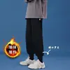 Pantalones de invierno transfronterizos para hombre, pantalones jogger de corte holgado, versátiles y modernos, forrados de forro polar, pantalones deportivos cálidos, pantalones largos casuales para hombre