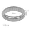 Moda estilo europeo y americano moda pulsera de superficie ancha de acero de titanio personalidad moda pulsera a juego de colores hueso de serpiente elástico Nuevo