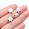 10X10X4,9Mm 1,5g Prata Antiga Exportação DIY Acessórios para Joias Redemoinho Estrela de Seis Pontas Contas com Furo Grande