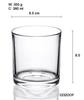 Taza Recta de Vidrio Redonda de Gran Capacidad Engrosada Taza para Jugo Taza para Enjuague Bucal y Cepillado de Dientes de Hotel Taza Recta de Vidrio para Tenis de Mesa